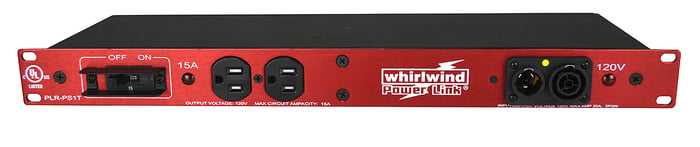 Whirlwind PLR-PS1T 1RU Power Link Rackmount 15A Power Strip With True1 I/O & 7