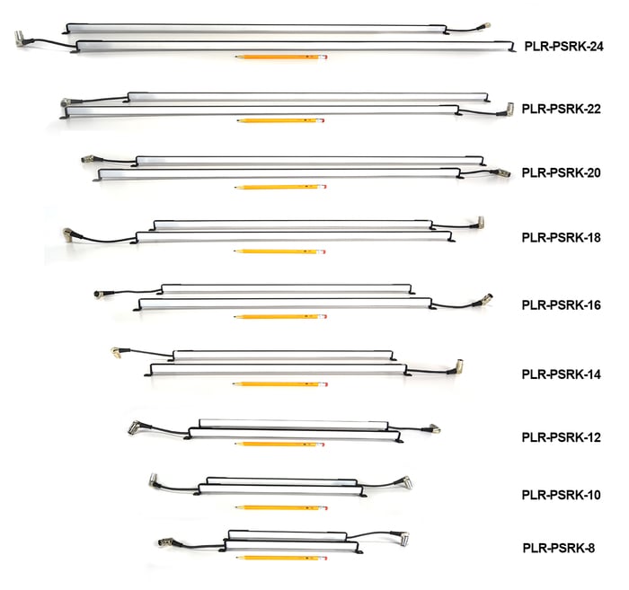 Whirlwind PLR-PSRK-16 16RU Power Link Rack Lighting RGBW LED Rail Kit, 2 Pieces