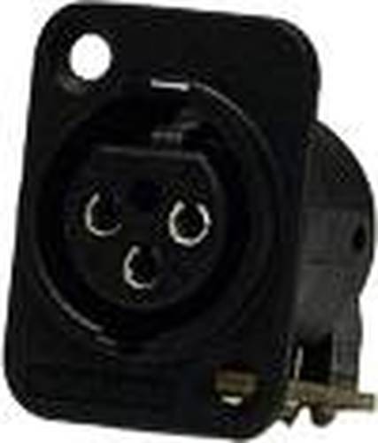 Whirlwind WC3FQMBKNL XLR Panel Mount Connector