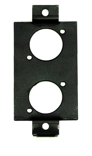 Whirlwind WPIEBK/2ND Edison Duplex Insert Wallplate With 2 Neutrik D Holes, Black