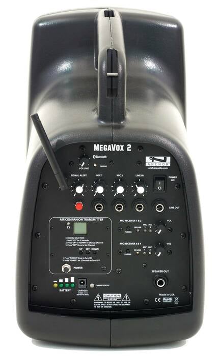 Anchor MegaVox 2 Deluxe Package 4 AIR MEGA2-XU2 And MEGA-AIR Speakers, 2x SS-550 Stands And Choice Of 4x Wireless Mic