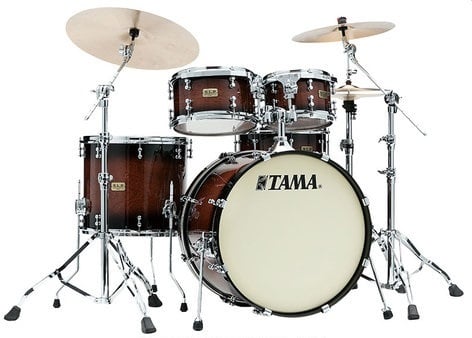 Tama LKP42HTSGKP S.L.P. Dynamic Kapur 4-piece Shell Pack, Gloss Black Kapur Burst