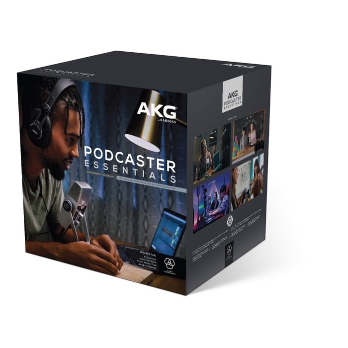 AKG Podcaster Essentials Podcast Toolkit With Lyra USB Mic And K371 Headphones