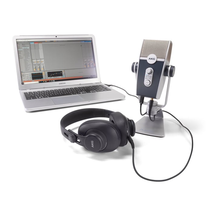 AKG Podcaster Essentials Podcast Toolkit With Lyra USB Mic And K371 Headphones