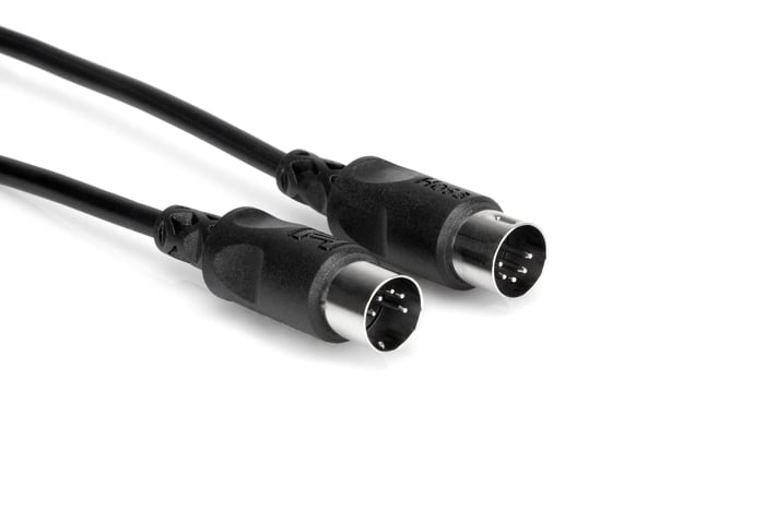 Hosa MID-315BK 15' 5-pin DIN To 5-pin DIN MIDI Cable, Black