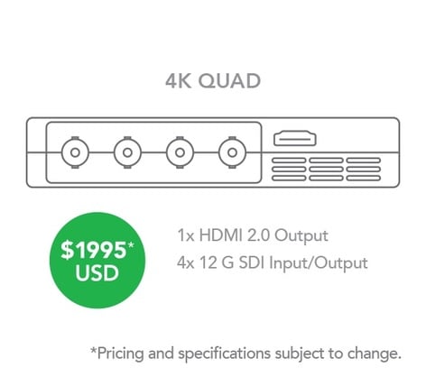 BirdDog 4K QUAD 4-Channel NDI Encoder/Decoder