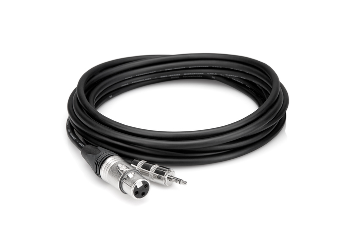 Hosa MXM-015 15' XLRF To 3.5mm TRS Microphone Cable