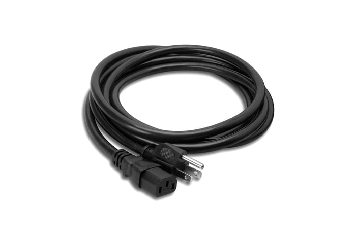 Hosa PWC-408 8' IEC C13 To NEMA 5-15P Power Cord, 14 AWG