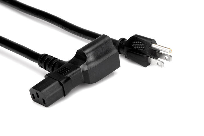 Hosa PWD-401 1' Piggyback IEC C13 To NEMA 5-15P Power Cord, 14 AWG