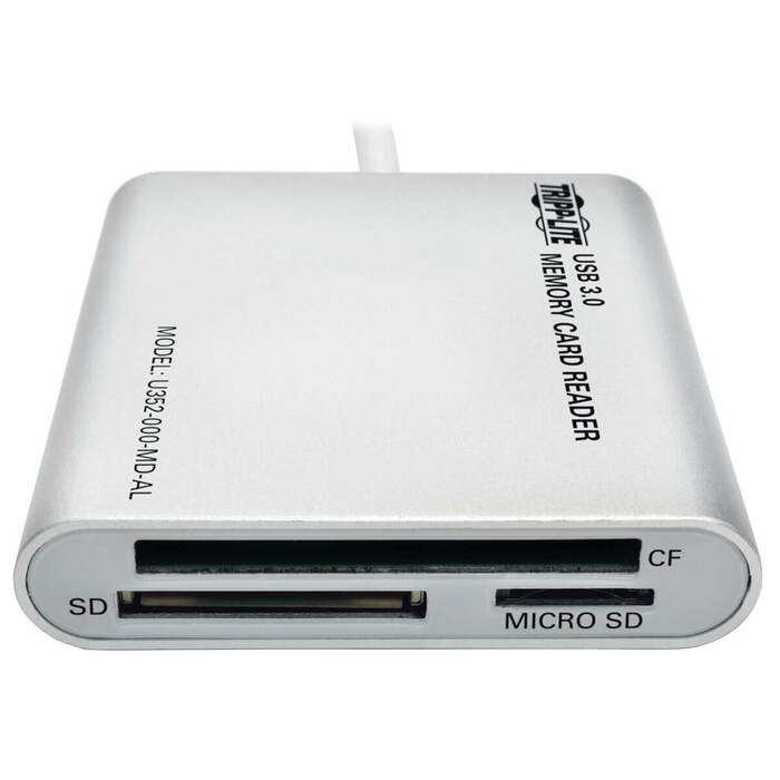 Tripp Lite U352-000-MD-AL USB 3.0 SuperSpeed Multi-Drive Memory Card Reader/Writer, Al