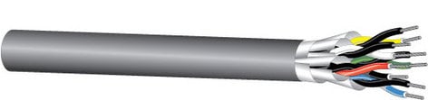 West Penn DA2406-500 Wire, 6P 24G STRD IND SHLD PVC, Gray