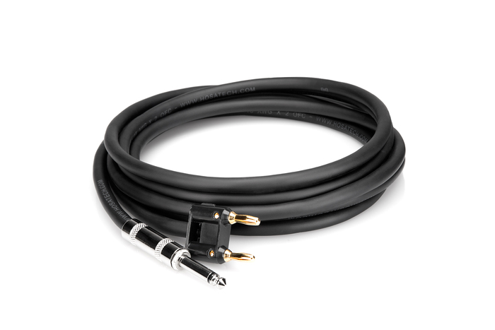 Hosa SKJ-615BN 15' 1/4" TS To Dual Banana Speaker Cable