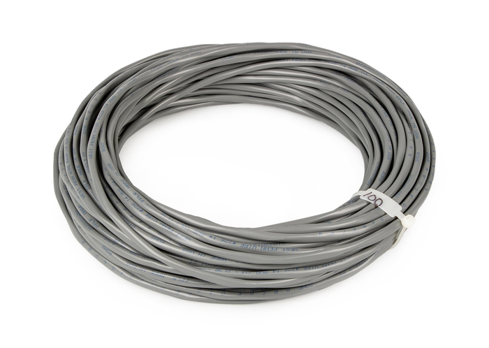 West Penn 226-250-GRAY 250' 2-Conductor 14AWG Stranded Raw Audio Cable, Gray