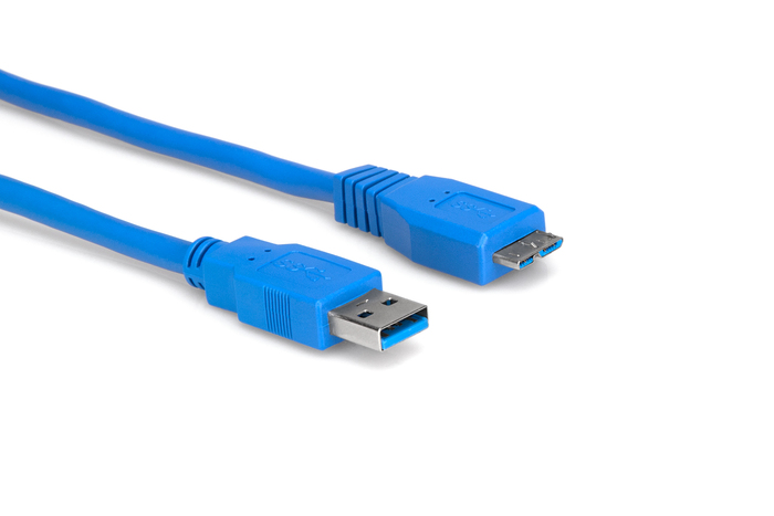 Hosa USB-310AC 10' Type A To Micro B SuperSpeed USB 3.0 Cable