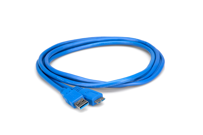 Hosa USB-310AC 10' Type A To Micro B SuperSpeed USB 3.0 Cable