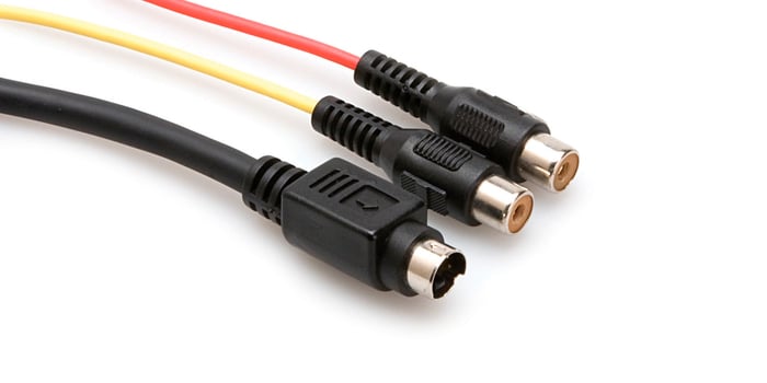 Hosa VSF-454 10" S-Video To Dual RCA-F Breakout Cable