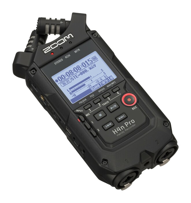 Zoom H4n Pro All Black Handy Recorder, Black