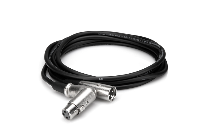 Hosa XFF-103 3' Right-Angle XLR3F To Straight XLR3M Cable