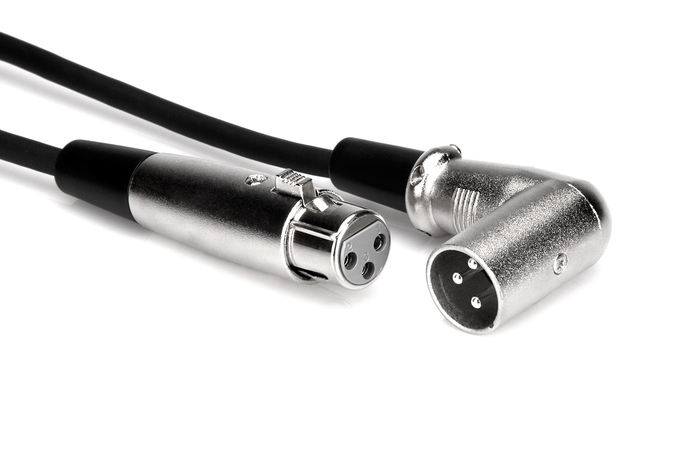 Hosa XRR-103 3' XLRF To Right-Angle XLRM Cable