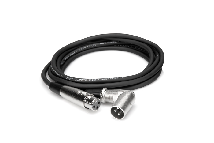 Hosa XRR-103 3' XLRF To Right-Angle XLRM Cable