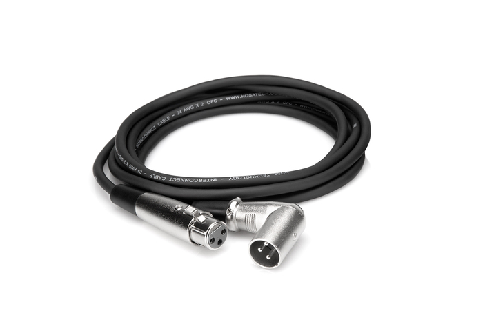 Hosa XRR-105 5' XLRF To Right-Angle XLRM Cable