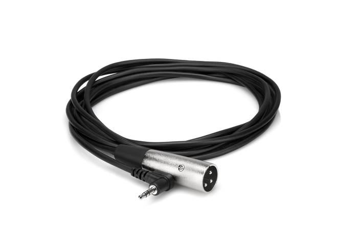 Hosa XVM-101M 1' XLRM To Right-Angle 3.5m TRS Microphone Cable