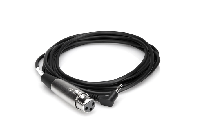 Hosa XVM-115F 15' XLRF To Right-Angle 3.5m TRS Microphone Cable