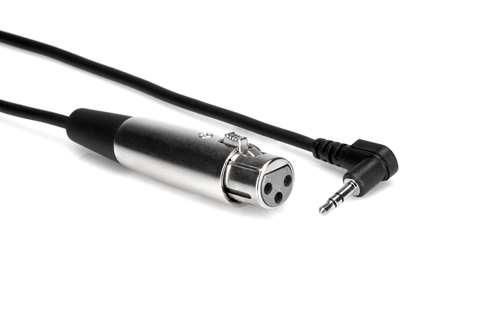 Hosa XVS-102F 2' 3.5mm XLRF To Right-Angle TRS Cable