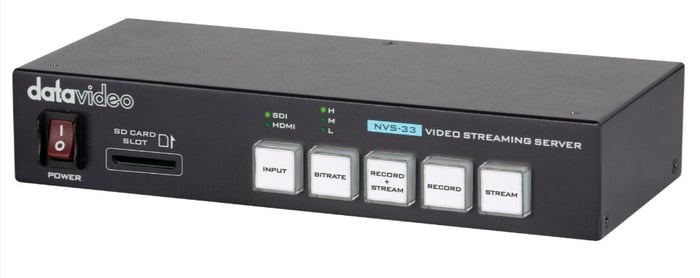 Sony SRG300H/W, RMIP10 Controller, Datavideo NVS-33 Encoder Single Camera Video Streaming Bundle