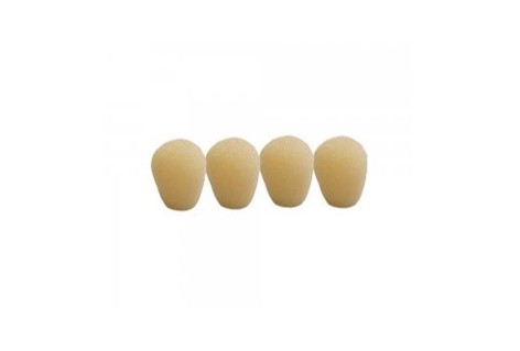 MIPRO 4CP0007 External Windscreen For MU-55 Lavaliere Mic, Beige, 4 Pack