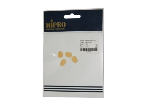 MIPRO 4CP0007 External Windscreen For MU-55 Lavaliere Mic, Beige, 4 Pack