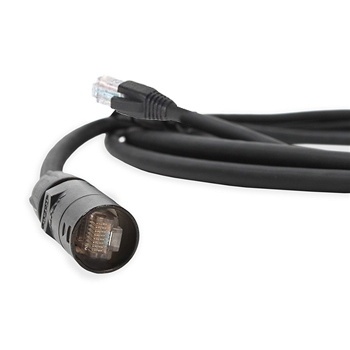 Pro Co DURASHIELD-100NBNB-R 100' CAT6A Shielded Cable With EtherCON To EtherCON Connecto