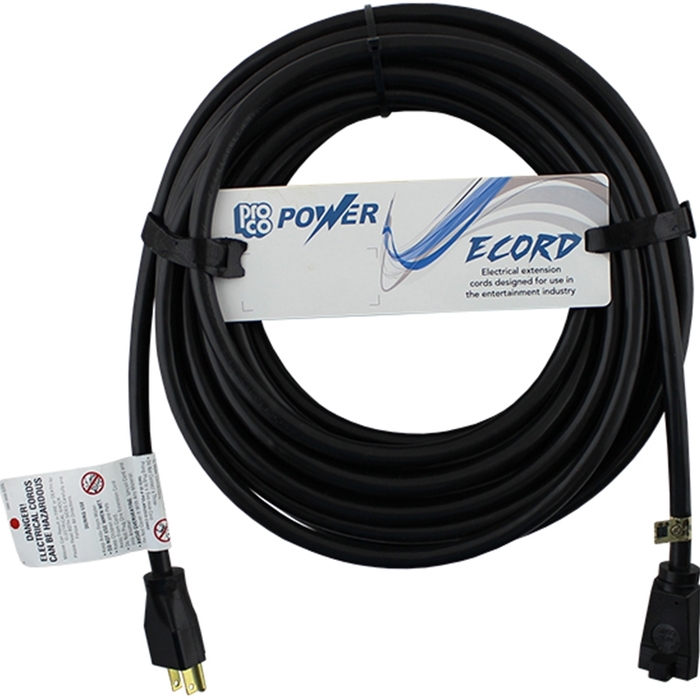 Pro Co E163-12 12' Extension Cord With 16AWG And 3C