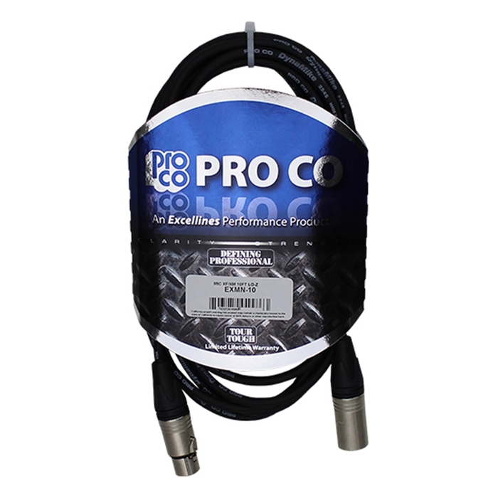 Pro Co EXMN-1 1' Excellines XLRF To XLRM Microphone Cable