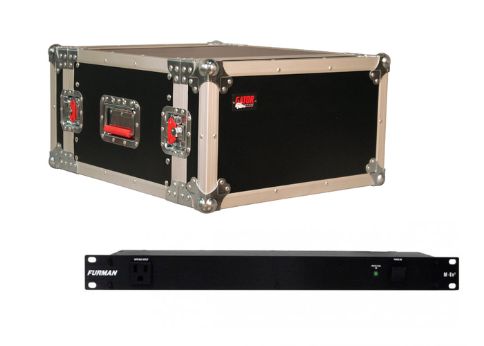 Gator G-TOUR-6U-PK1-K 6SP 19" Rack Case With M-8X2