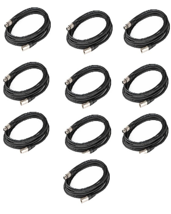 Cable Up DMX-XX325-TEN-K Cable, DMX 3pM-3pF 25ft 10-Pack