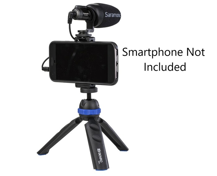 Saramonic Roadieographer Kit 4-Piece Mobile Content Creation Bundle W/ Mini Tripod Stand