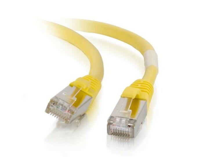 Cables To Go 00863-CTG Cat6 Cable, Snagless Shielded Ethernet, Yellow, 5ft