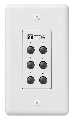 TOA ZM-9001 6-Switch Remote Control Input Selector For 9000 Series