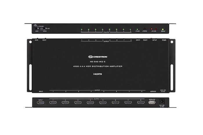 Crestron HD-DA8-4KZ-E 1:8 HDMI Distribution Amplifier With 4K60 4:4:4 And HDR