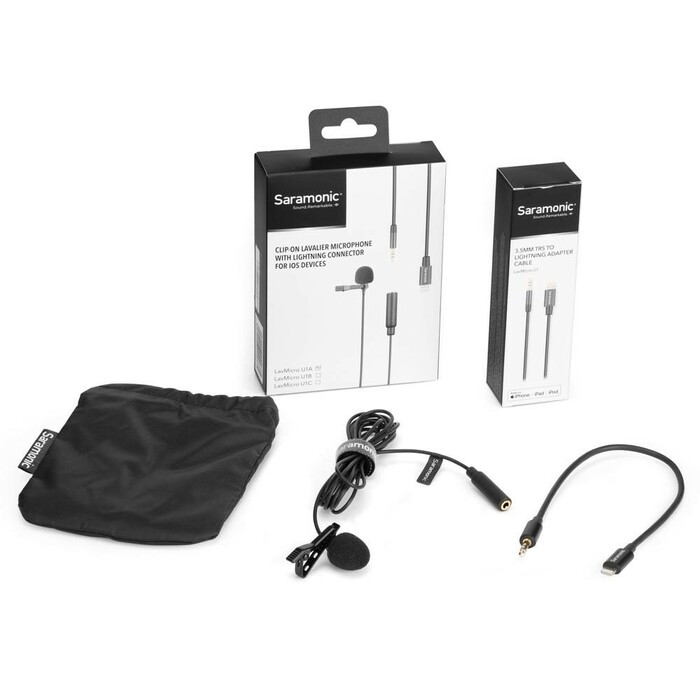 Saramonic LAVMICROU1A Omnidirectional Lav Mic With 2m Cable For IOS Devices