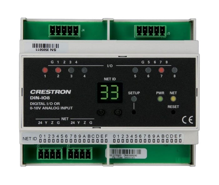 Crestron DIN-IO8 DIN Rail Versiport Module