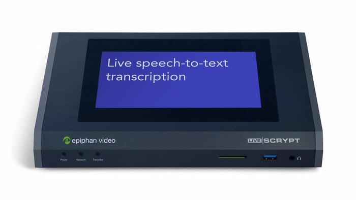 Epiphan LIVESCRYP LiveScrypt AI-Based Speech-to-Text Solution
