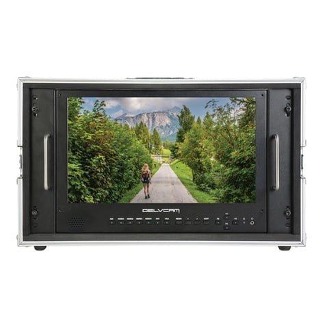 Delvcam DELV-4KSDI15 4K UHD HDMI 3G-SDI Quad View 6RU Rackmountable Broadcast LCD