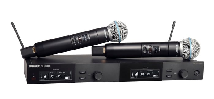 Shure SLXD24D/B58 Dual Wireless System With Two SLXD2/B58 Handheld Mics