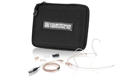 Countryman H6OW5T-AT H6 Headset, Audio Technica, Tan