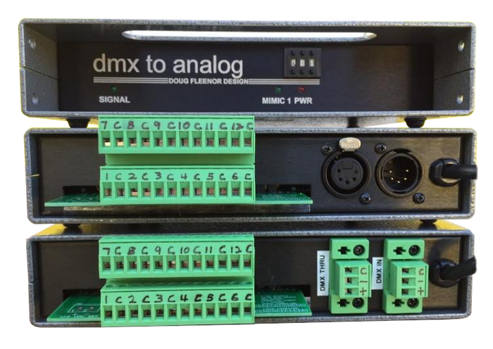 Doug Fleenor Design DMX12ANL-TB 12-Channel DMX To Analog Converter, 0-10V Output, Terminal Blocks