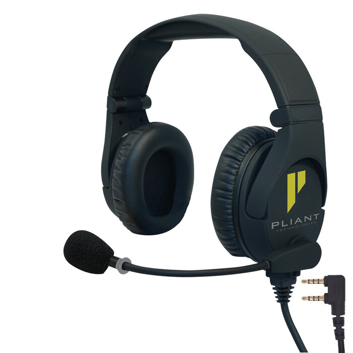 Pliant Technologies PHS-SB210E-DMG Dual Ear Headset, Dual 3.5mm Gold Connector, SmartBoom, For