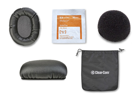 Clear-Com CC-110 Sanitation Kit Replacement Earpad, Pop Shield, Temple Pad, Sanitizing Wipes