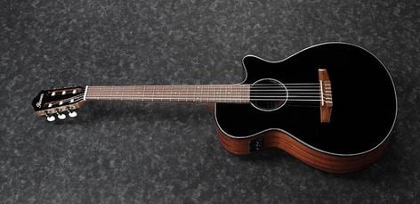 Ibanez AEG50NBKH Nylon String Acoustic-Electric Guitar, Black High Gloss